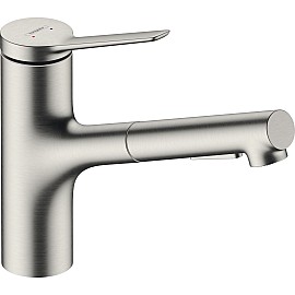 Змішувач для кухні Hansgrohe Zesis M33, довж.виливу - 219мм, витяжний, 1важіль, KM150, сталь