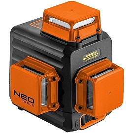 Нівелір лазерний Neo Tools, 3D, акум., Li-Ion, 20м, ± 0.03 мм / м, IP54, ЗП, кейс