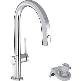 Змішувач для кухні Hansgrohe Aqittura M42, довж.виливу - 240мм, витяжний, 1важіль, FilterSystem 210, хром