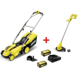 Комплект Karcher газонокосарка LMO 18-33 + триммер LTR 18-25+ швидкозарядний комплект 2,5 Ач + акумулятор 2.5Ач