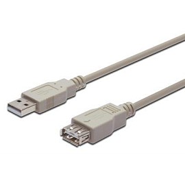 Кабель ASSMANN USB 2.0 (AM/AF) 5.0m, білий