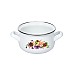 Каструля Ardesto Magic Flowers, скляна кришка, 1.5 л, біла, емальована
