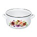 Каструля Ardesto Magic Flowers, скляна кришка, 4.5 л, біла, емальована