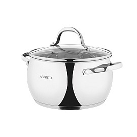 Кастрюля Ardesto Gemini Vittoria, стеклянная крышка, 5.0 л, нержавеющая сталь