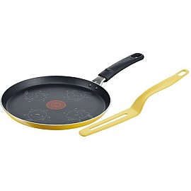 Сковорода Tefal Fruits для млинців+лопатка, d=25 см, покриття Titanium, Thermo-Spot, алюм., лимон