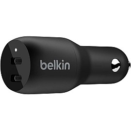 Зарядний пристрій автомобільний Belkin 36Вт 2хUSB-C PD, чорний