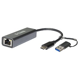 Мережевий адаптер D-Link DUB-2315 1x2.5GE, USB Type-C (з адаптером USB-A)