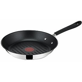 Сковорідка гриль Tefal Jamie Oliver Home Cook, 26 см, нержавіюча сталь, БЕЗ кришки