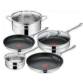 Набір посуду Tefal Jamie Oliver Cook Smart 8 предметів, нержавіюча сталь, з кришкою, 16 см, 24 см, 25 см, 24 см, 28 см