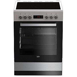 Плита Beko електрична склокерамічна, 72л, 60x60см, дисплей, конвекція, нерж