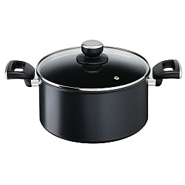 Каструля Tefal Unlimited, скляна кришка, 5,3 л, чорний, алюміній