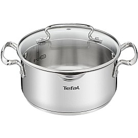 Коструля з кришкою Tefal DUETTO+, діаметр 20 см, нержавіюча сталь , об'єм 2,9 л.