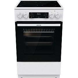 Плита Gorenje GEC5C42WG електрична склокерамічна, 70л, 50x60см, дисплей, програматор, білий