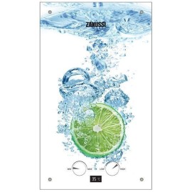 Газова колонка Zanussi GWH 10 Fonte Glass Glass Lime, 10 л / хв., 20 кВт, розпалювання від батарейок