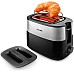 Тостер  Philips Daily Collection, 830Вт, пластик, крышка от пыли, черный