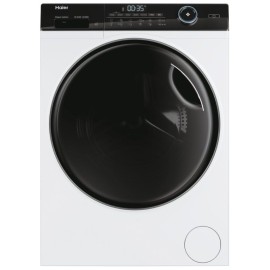 Пральна машина Haier фронтальна, 8кг, 1400, A+++, 44см, дисплей, пара, інвертор, люк чорний, прямий привід, білий