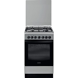 Плита Indesit комбінована, 57л, 50x60см, конвекція, нерж