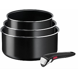 Набір посуду з 4 предметів Tefal Ingenio Easy Cook N Clean, алюміній, 16 см (1.7 л), 18 см (2.2 л), 20 см (2.7 л) , змінна ручка