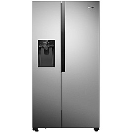 Холодильник SBS Gorenje NRS9181VX, 179х73х91см, 2 двері, 368( 167)л, А+, Total NF, Інв. , Зона св-ті, Зовн. Диспл, Сірий