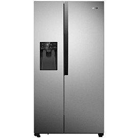 Холодильник SBS Gorenje NRS9182VX, 179x68x91см, 2 дв., Х- 368л, М- 167л, A++, NF, Інвертор, диспенсер, Дисплей, Сріблястий