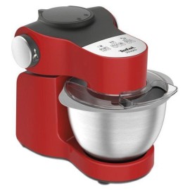 Кухонная машина Tefal Wizzo, 1000Вт, чаша-металл, корпус-металл+пластик, насадок-6, красный