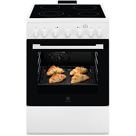 Плита Electrolux електрична склокерамічна, 58л, 60x60см, конвекція, пара, білий
