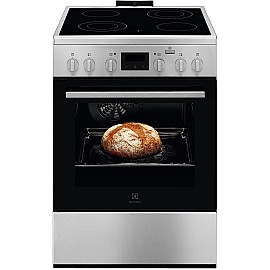 Плита Electrolux електрична склокерамічна, 58л, 60x60см, дисплей, конвекція, пара, нерж