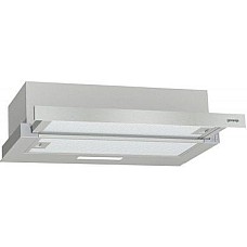 Вбудов.телескопічна витяжка Gorenje TH62E3X/ 60 см. / 3 швидк / 350 м? / год./ алюм.фільтр / механіч упр (кнопочне) / LED / нержав