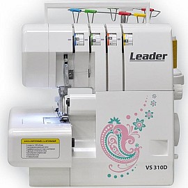 Оверлок LEADER VS310D, 100Вт, 10 оп., (4, 3, 2-х ниткові шви), білий