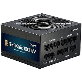 Блок питания Zalman TERAMAX (1000W) >90%, 80+ Gold, 120mm, 1xMB 24pin(20+4)+10pin, 2xCPU 8pin(4+4), 3xMolex, 12xSATA, 6xPCIe 8pin(6+2), Full
