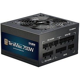 Блок питания Zalman TERAMAX  (750W) >90%, 80+ Gold, 120mm, 1xMB 24pin(20+4)+10pin, 2xCPU 8pin(4+4), 3xMolex, 8xSATA, 4xPCIe 8pin(6+2), Fully