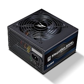 Блок питания Zalman MegaMax 800-TXII (800W), 200-240 VAC,87%, 80+, aPFC, 120мм, MB24, CPU(4+4,8), 8xSATA, 4xPCIe, 4xMOLEX, 1xFDD, OPP,OVP,UV
