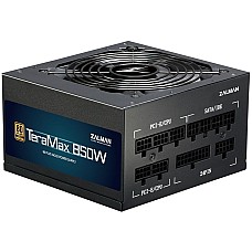 Блок питания Zalman TERAMAX  (850W) >90%, 80+ Gold, 120mm, 1xMB 24pin(20+4)+10pin, 2xCPU 8pin(4+4), 3xMolex, 12xSATA, 6xPCIe 8pin(6+2), Full