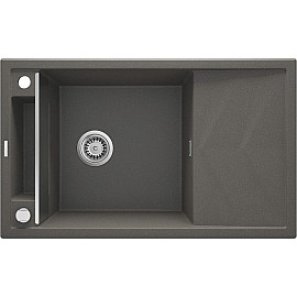 Мийка кухонна Deante Magnetic, граніт, прямокут., з крилом, 820х500х219мм, чаша - 1, накладна, антрацит