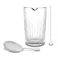 Набір: коктейльна склянка для змішування, мірна ложка і сито Vidivi VDV68076M