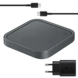 Бездротовий зарядний пристрій Samsung 15W Wireless Charger Pad+TA Black (EP-P2400TBRGRU)
