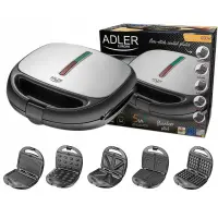 Вафельница (Мультимейкер) 5в1 Adler AD 3040 1200 Вт