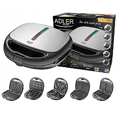 Вафельниця (Мультимейкер) 5в1 Adler AD 3040 1200 Вт