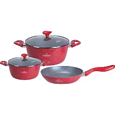 Набір каструль 5 пред. Bohmann BH 7355 red