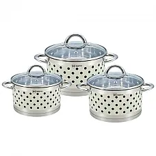 Набір каструль Rainstahl з нержавіючої сталі 6 предметів RS 1626-06 White