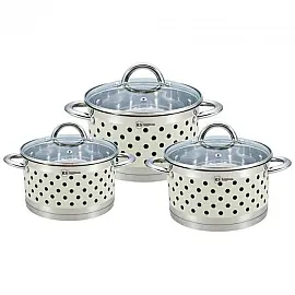 Набір каструль Rainstahl з нержавіючої сталі 6 предметів RS 1626-06 White