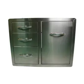 Встроенная тумба с дверцей из нержавеющей стали ТМ Grilli