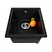 Мойка кухонная гранитная Perfelli ESTO PGE 101-38 BLACK METALLIC