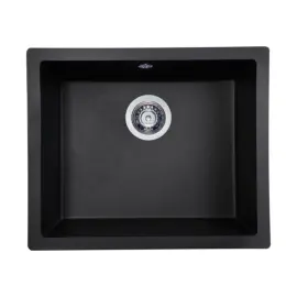 Мойка кухонная гранитная Perfelli ESTO PGE 101-55 BLACK METALLIC