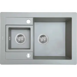 Мойка кухонная гранитная Perfelli GRANZE PGG 5061-67 GREY METALLIC