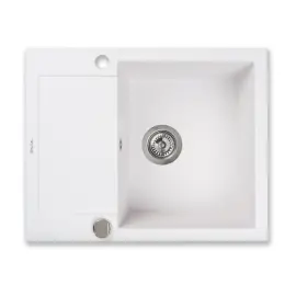 Мойка кухонная гранитная Perfelli LINEA PGL 134-60 WHITE