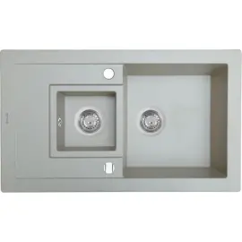 Мойка кухонная гранитная Perfelli PIERRA PGP 5361-78 GREY METALLIC