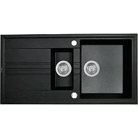 Мойка кухонная гранитная Perfelli SANTINO PGS 5161-96 BLACK METALLIC