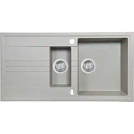 Мойка кухонная гранитная Perfelli SANTINO PGS 5161-96 GREY METALLIC