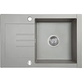 Мойка кухонная гранитная Perfelli TINO PGT 1341-66 GREY METALLIC